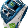 Wilson A2000 Fastpitch Softball Glove Sky Blue/White Infield 12"-6
