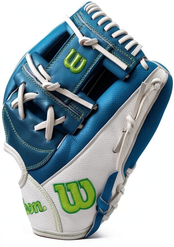 Wilson A2000 Fastpitch Softball Glove Sky Blue/White Infield 12"-6