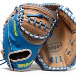 Wilson Fastpitch Softball Catcher's Mitt 34" Sky Blue Grey Lavender-0
