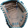 Wilson Fastpitch Softball Catcher's Mitt 34" Sky Blue Grey Lavender-4