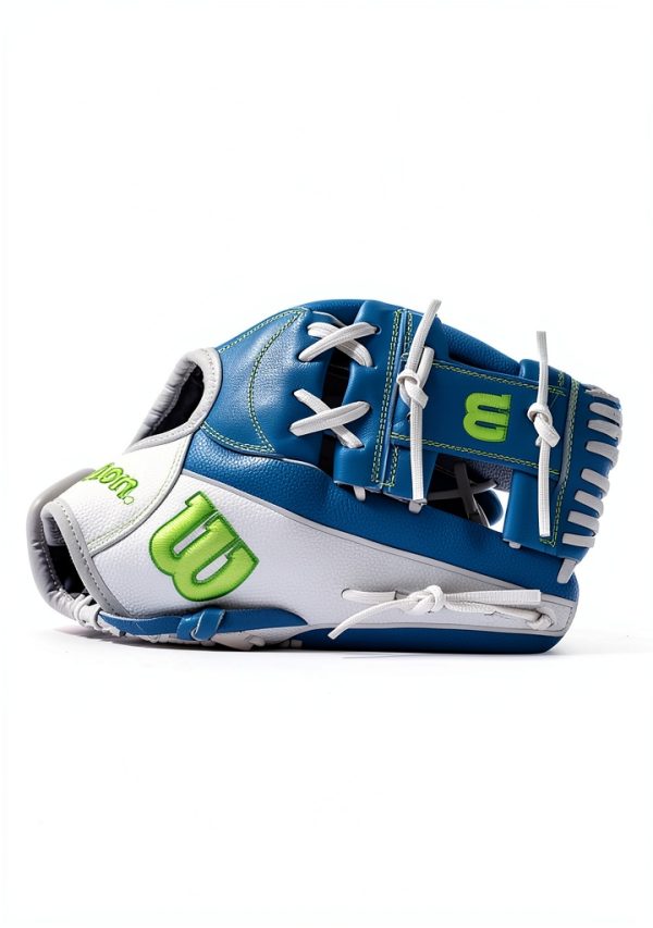 Wilson A2000 Fastpitch Softball Glove Sky Blue/White Infield 12"-1