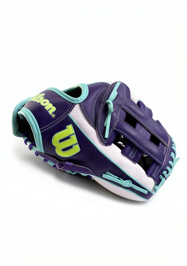 Wilson A2000 Outfield Glove 12.25" Left Hand White/Purple/Seafoam-3