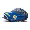 Wilson Fastpitch Softball Catcher's Mitt 34" Sky Blue Grey Lavender-1