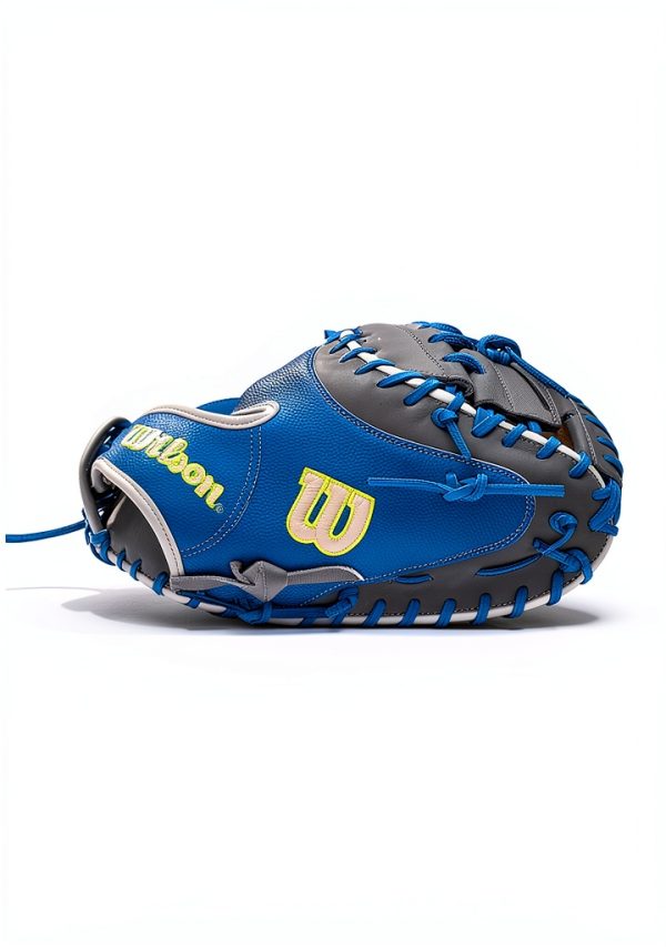 Wilson Fastpitch Softball Catcher's Mitt 34" Sky Blue Grey Lavender-1