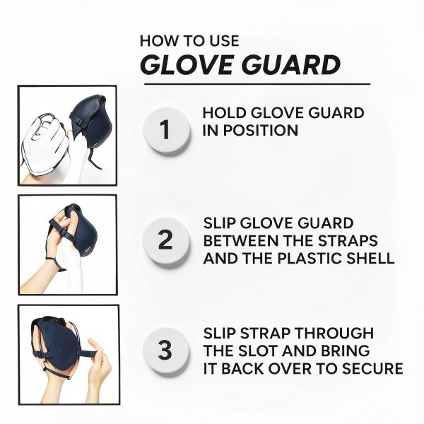 Markwort Baseball Glove Guard Black Leather Pocket Protector 12"-2