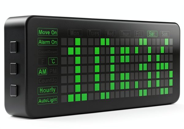 Waveshare Rectangle Clock for Raspberry Pi Pico Green 190mm LED DS3231-0