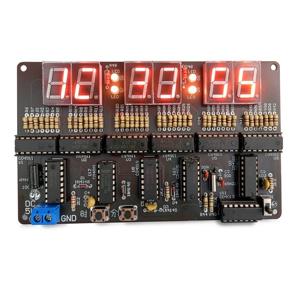 2X DC 4.5V-5.5V 6-Bit Digital Clock Kit by Bloepum – DIY Training-3