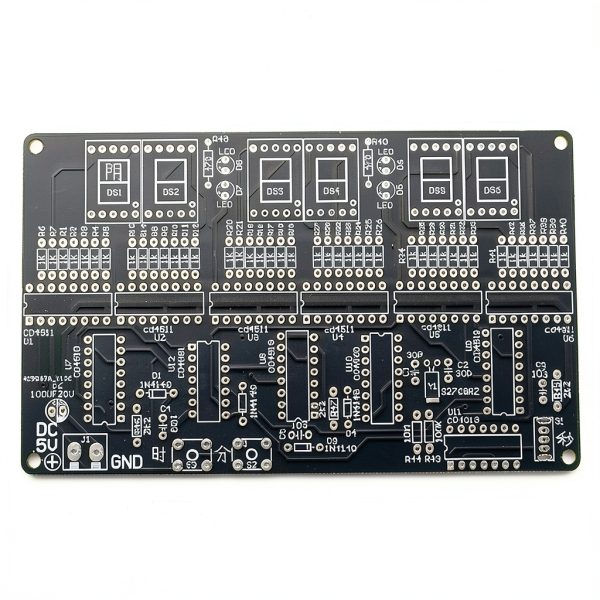 2X DC 4.5V-5.5V 6-Bit Digital Clock Kit by Bloepum – DIY Training-2