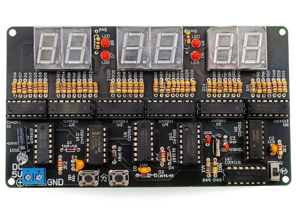 2X DC 4.5V-5.5V 6-Bit Digital Clock Kit by Bloepum – DIY Training-0