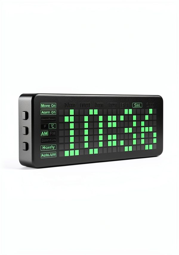 Waveshare Rectangle Clock for Raspberry Pi Pico Green 190mm LED DS3231-2